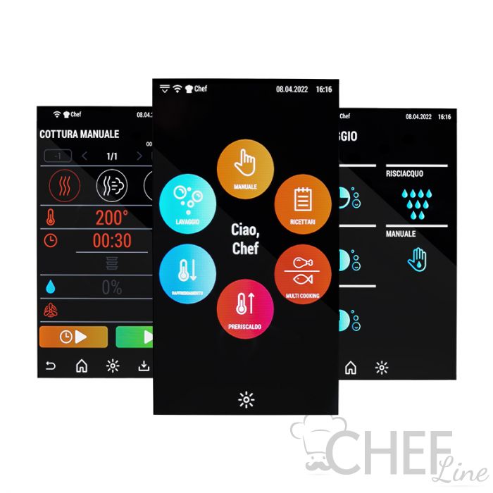forno professionale a vapore chfit-4tplus display