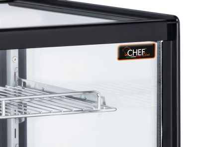 vetrina refrigerata da banco nera chvb160sq chefline griglia