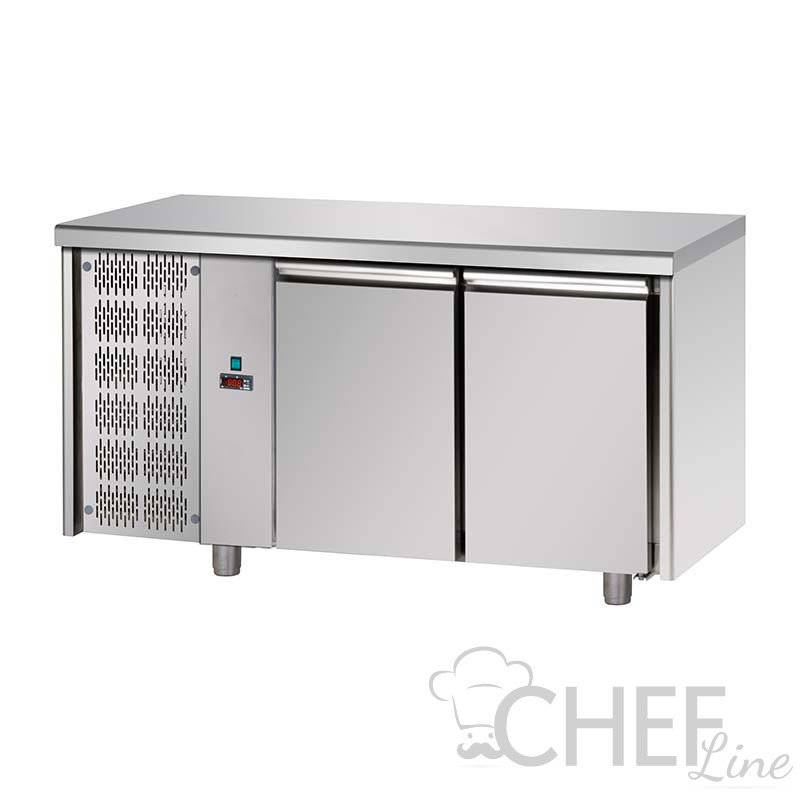 Tavolo Refrigerato 2 Porte Con Piano Pr. 70 cm Motore Sinistro