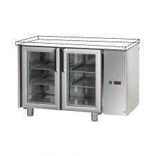 Tavolo Refrigerato 2 Porte In Vetro Senza Piano A Motore Remoto Pr. 70 cm