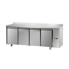 Tavolo Refrigerato 4 Porte Con Piano E Alzatina A Motore Remoto Pr.80 cm
