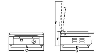 Machine à Panini Professionnelle en Vitrocéramique Double Lisse/Lisse