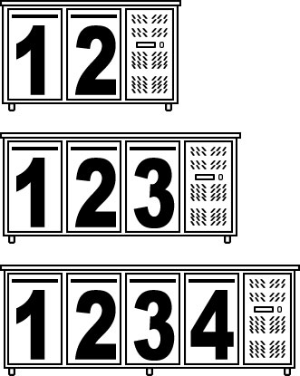 Schema Posizionamento Cassetti Tavoli Refrigerati Chefline